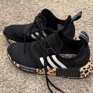 adidas Black Sneakers with Multicolor Leopard design
